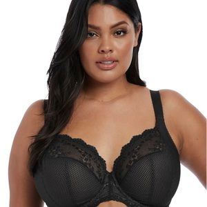 Elomi Full Figure Charley Bra with J-Hook/Size 34JJ/Black/
